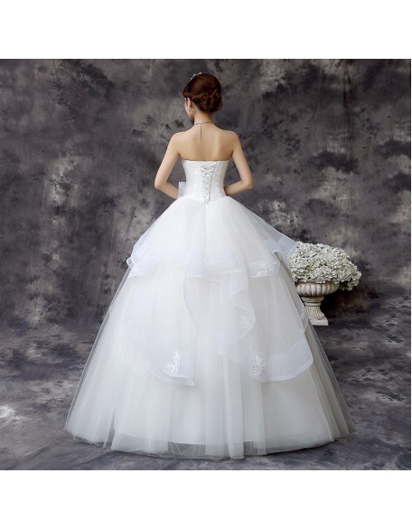 Korean one shoulder wedding dress