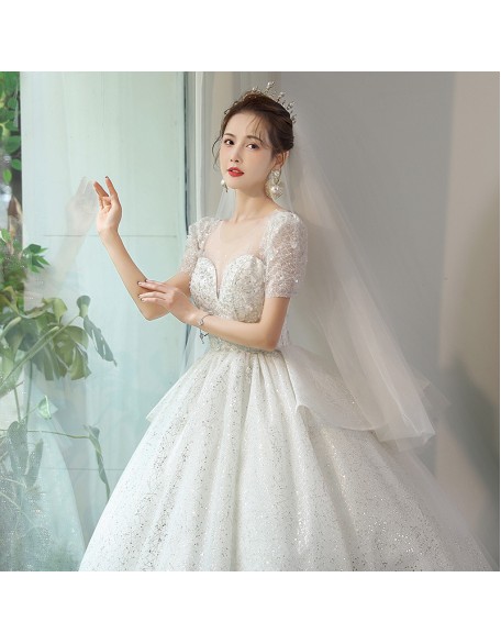 French fugitive princess tutu wedding dress