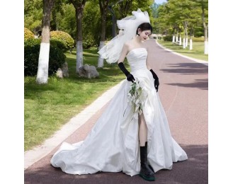 Travel photography outdoor A-line wedding dress